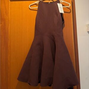 Zara Deep Burgundy Sleeveless Dress